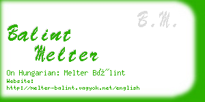 balint melter business card